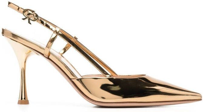 Gianvito Rossi Ascent 85mm slingback pumps Yellow
