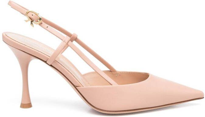 Gianvito Rossi Ascent 85mm slingback pumps Neutrals