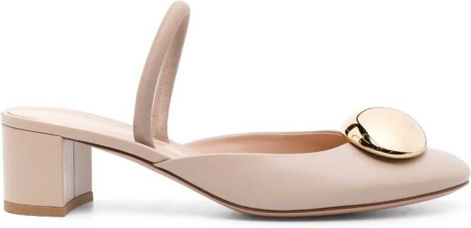 Gianvito Rossi 45mm Sphera slingback mules Neutrals