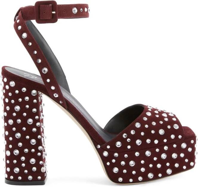 Giuseppe Zanotti 120mm New Betty Sparkle sandals Red