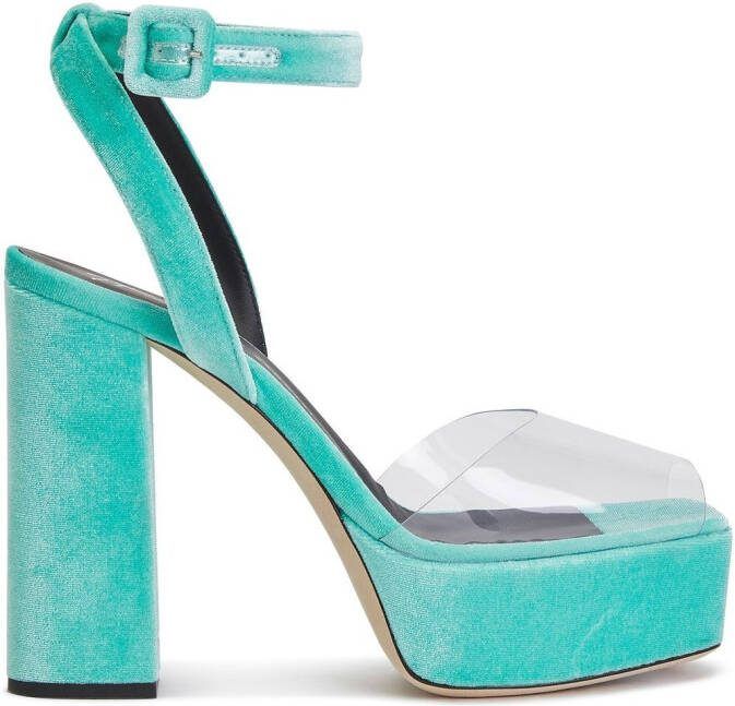 Giuseppe Zanotti 120mm New Betty Plexi sandals Blue