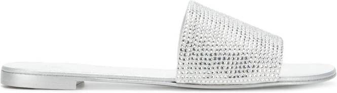 Giuseppe Zanotti Adelia crystal sandals Metallic