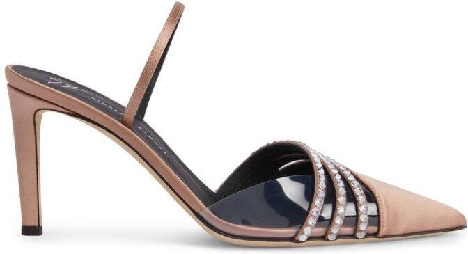 Giuseppe Zanotti Audrine satin 85mm pumps Pink