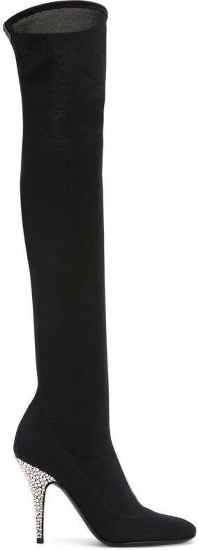 Giuseppe Zanotti Calixtee Cuissarde embellished boots Black