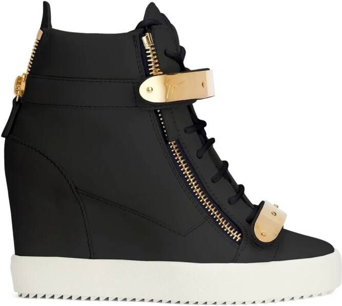 Giuseppe Zanotti Coby 75mm wedge-heel sneakers White