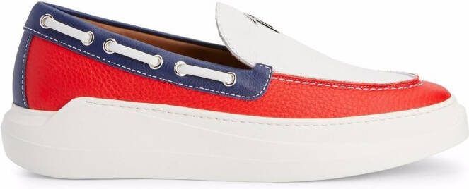 Giuseppe Zanotti Conley colour-block loafers White