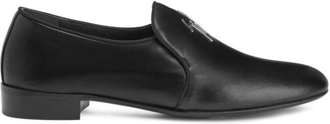Giuseppe Zanotti Fergus logo-lettering loafers Black