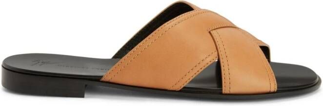 Giuseppe Zanotti Flavio open-toe slides Brown