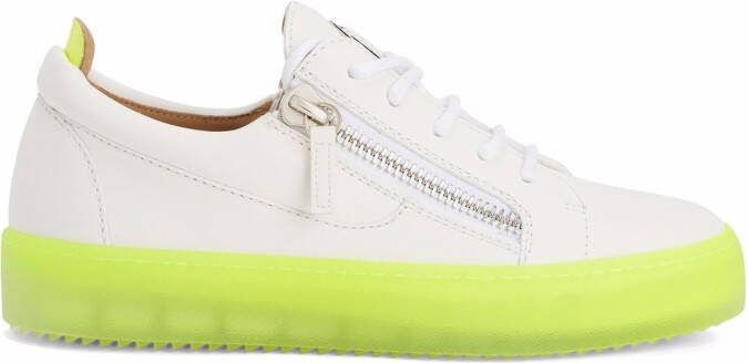 Giuseppe Zanotti Gail contrast-sole leather sneakers White
