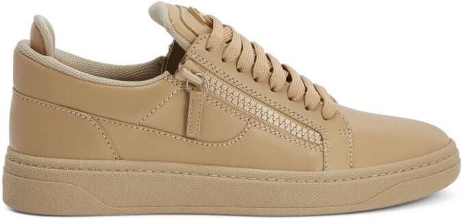 Giuseppe Zanotti GZ94 logo-plaque leather sneakers Neutrals