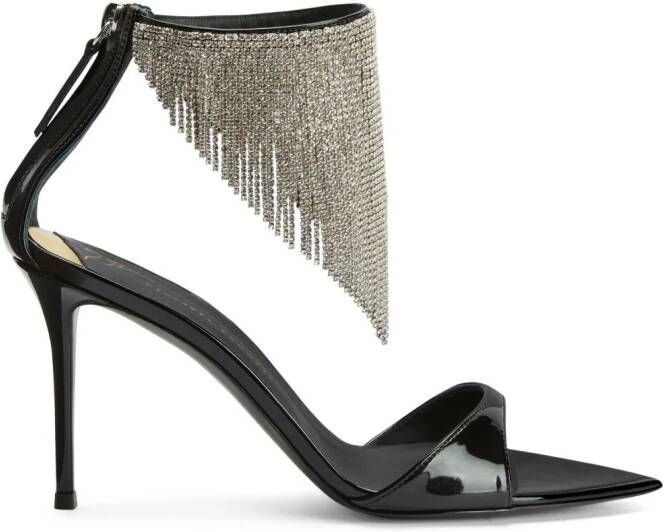 Giuseppe Zanotti 90mm Intriigo Crystal sandals Black