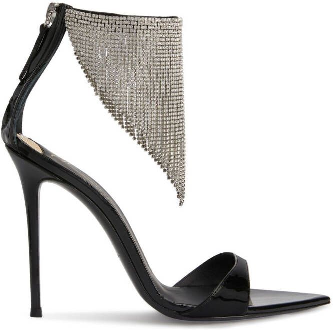 Giuseppe Zanotti Intriigo Crystal 105mm sandals Black