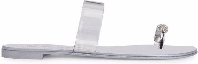 Giuseppe Zanotti Ring Plexi sandals Silver