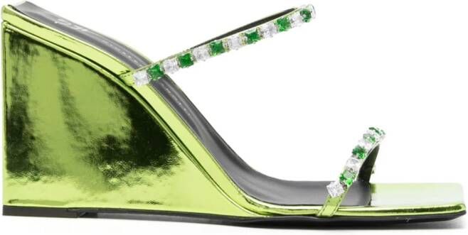 Giuseppe Zanotti Shangay 105mm leather sandals Green