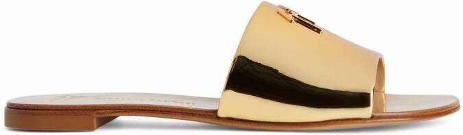 Giuseppe Zanotti Shirley metallic sandals Gold