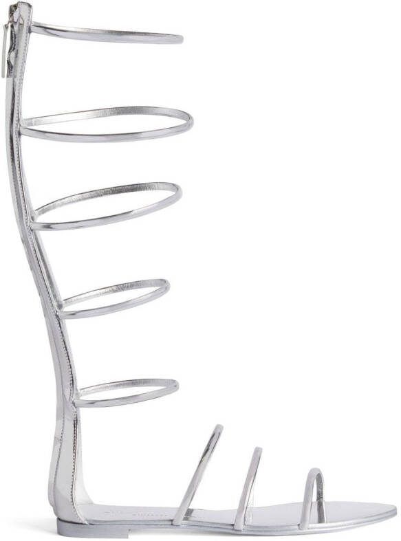 Giuseppe Zanotti Super Intrigo gladiator sandals Silver