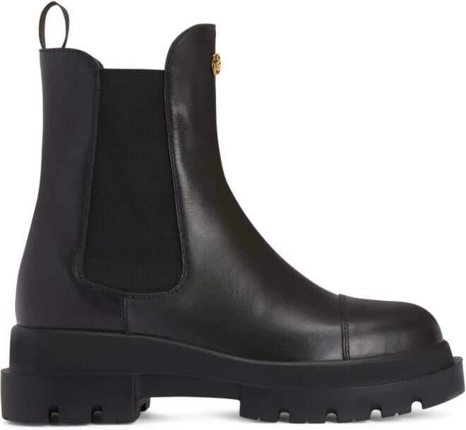 Giuseppe Zanotti Tankie Beatle logo-plaque boots Black