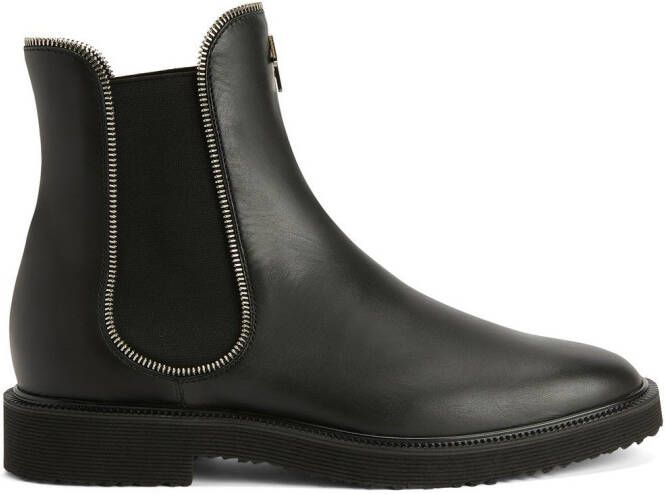 Giuseppe Zanotti zipper-lined leather boots Black