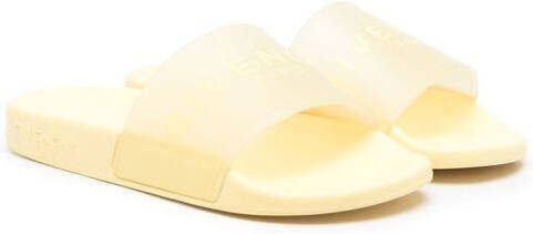 Givenchy Kids logo print flip flops Neutrals