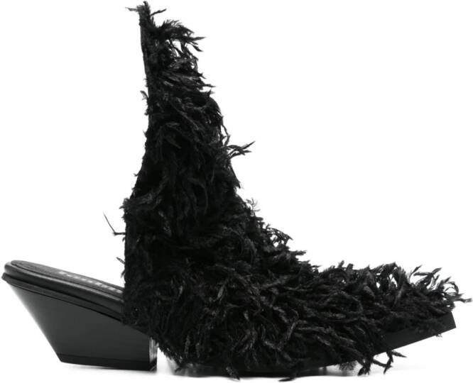 GmbH Naima 55mm feather mules Black