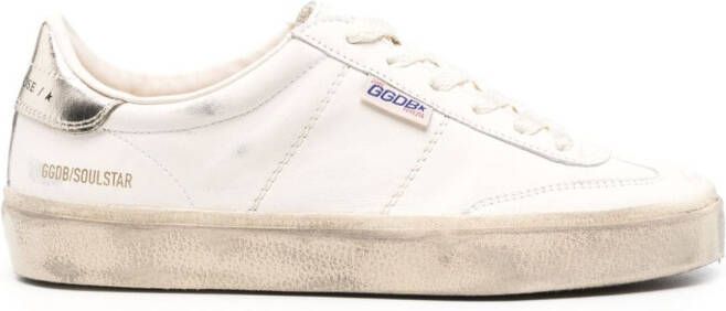 Golden Goose Soul Star distressed leather sneakers Neutrals