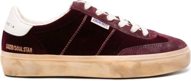 Golden Goose Soul-Star velvet sneakers Red