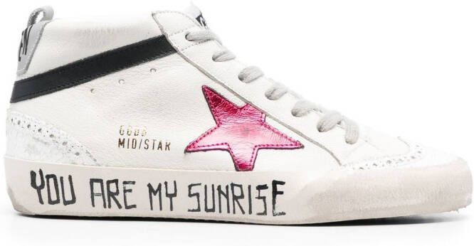Golden Goose star-patch hi-top sneakers White