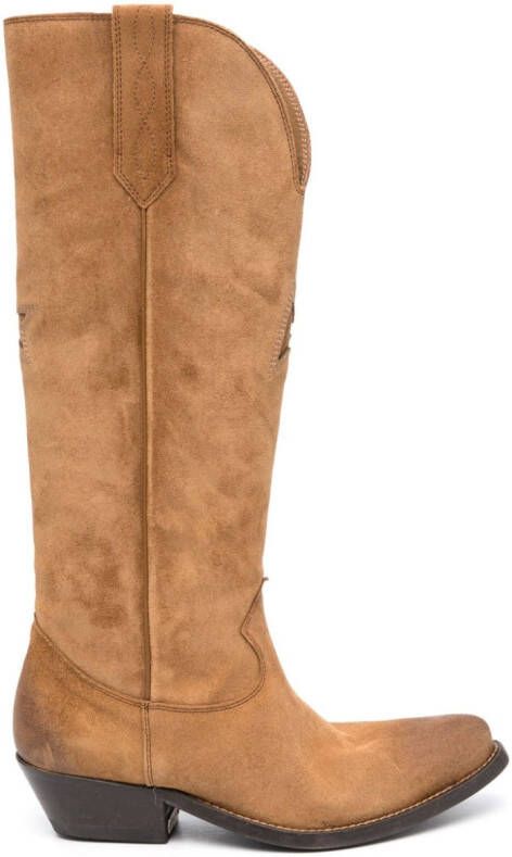 Golden Goose suede Western boots Brown