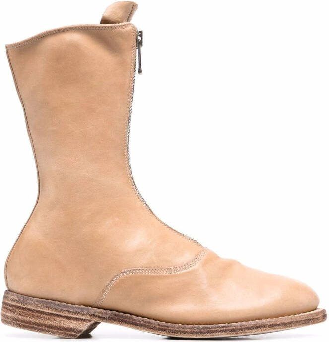 Guidi 310 zip-up ankle boots Brown