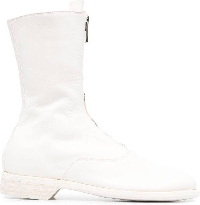 Guidi 310 zip-up ankle boots White