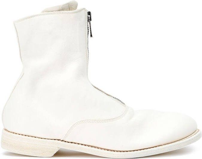 Guidi zipped ankle boots White