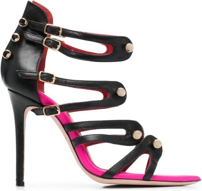 HARDOT 100mm buckled-strap sandals Black