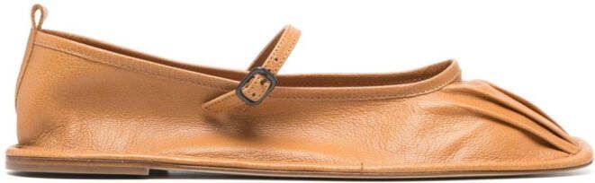 Hereu Dansa pleated slippers Brown