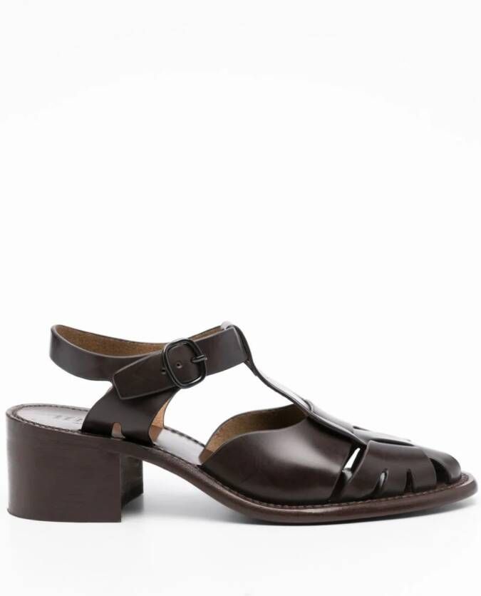 Hereu Pesca 60mm leather sandals Brown