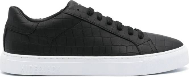 HideJack Essence crocodile-embossed leather sneakers Black