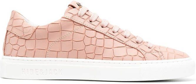 HideJack Essence Tuscany crocodile-effect sneakers Pink