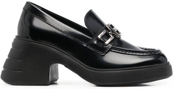 Hogan 70mm chunky leather loafers Black