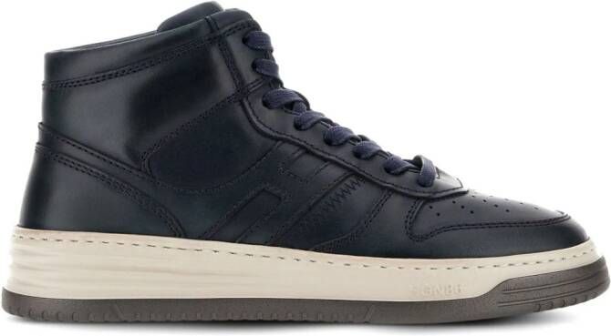 Hogan H630 logo-patch leather sneakers Blue