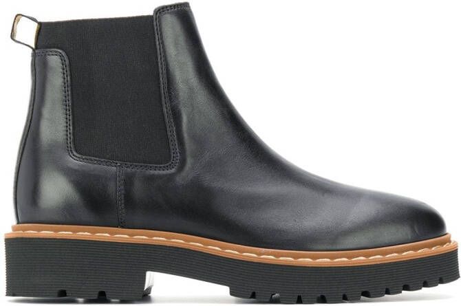 Hogan leather Chelsea boots Black