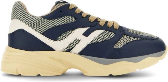 Hogan panelled leather sneakers Blue