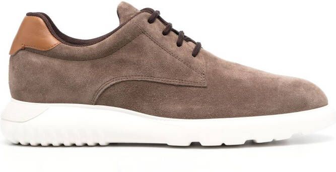 Hogan suede derby shoes Grey