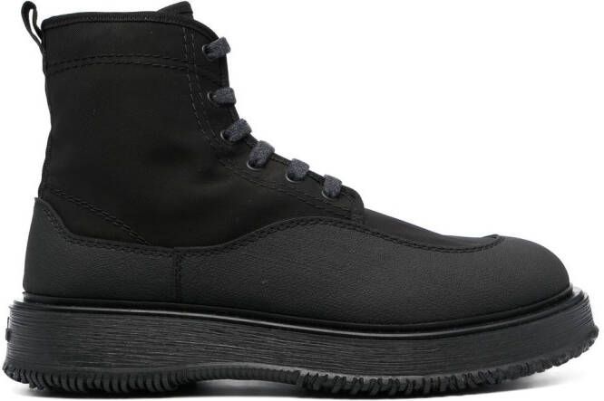 Hogan Untraditional lace-up ankle boots Black