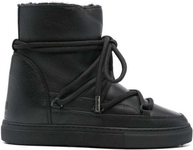 Inuikii lace-up leather boots Black