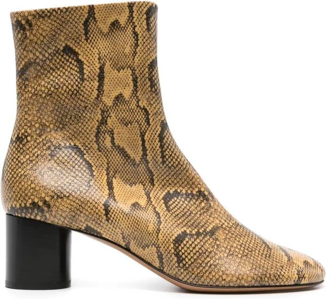 ISABEL MARANT Laeden 50mm leather ankle boots Neutrals