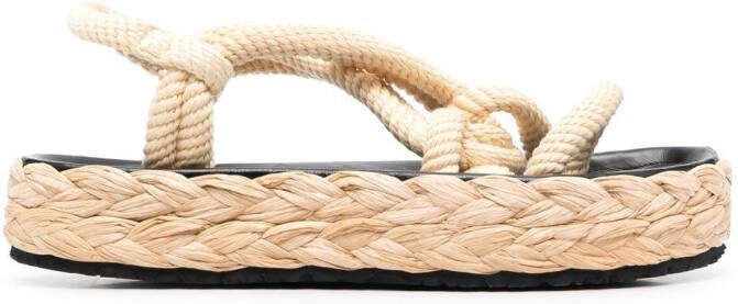 ISABEL MARANT rope-strap platform sandals Neutrals