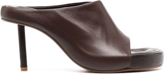 Jacquemus 85mm leather sandals Brown