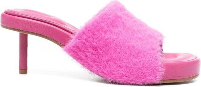 Jacquemus textured-finish open-toe sandals Pink