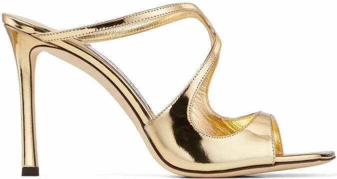 Jimmy Choo 95mm Anise sandals Gold