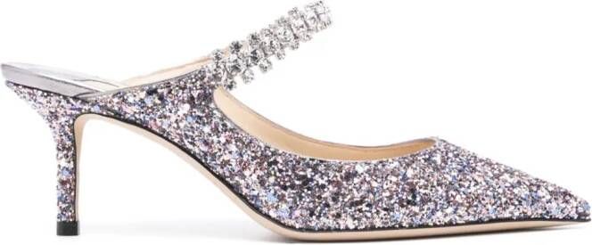 Jimmy Choo Bing 65mm mules Silver
