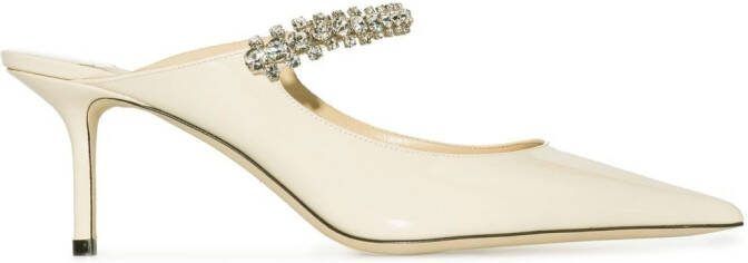 Jimmy Choo 65mm Bing leather mules Neutrals